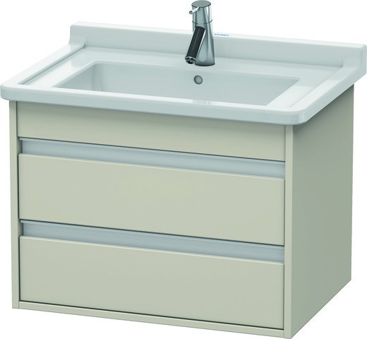 Duravit Ketho Waschtischunterbau wandhängend Taupe Matt 650x455x480 mm - KT664309191