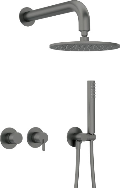 Neuesbad Serie 600 Unterputz Dusch-Set mit verstellbarer Kopfbrause Oberfläche: Titanium