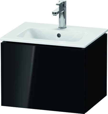 Duravit L-Cube Waschtischunterbau wandhängend Schwarz Hochglanz 520x421x400 mm - LC611804040