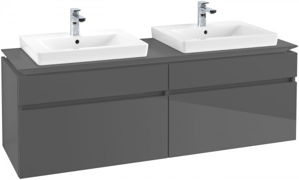 Villeroy & Boch Waschtischunterschrank Legato B15460, 1600x550x500 Glossy Grey, B15460FP