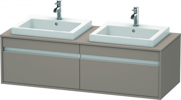 Duravit Ketho Konsolenwaschtischunterbau wandhängend Basalt Matt 1400x550x426 mm - KT6797B4343