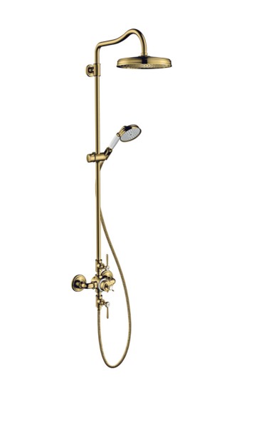 Hansgrohe Showerpipe Axor Montreux Polished Gold Optic mit
