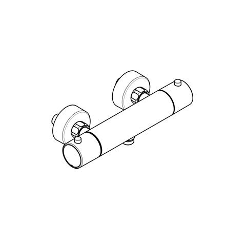 Kludi OBJEKTA THERM Thermostat-Brausearmatur o.Brausegarnitur Matt Dove, 35200O138