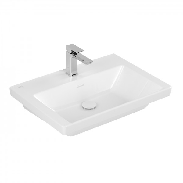 Villeroy & Boch Subway 3.0 Schrankwaschtisch, 650 x 470 x 165 mm, Weiß Alpin CeramicPlus, ohne Überl