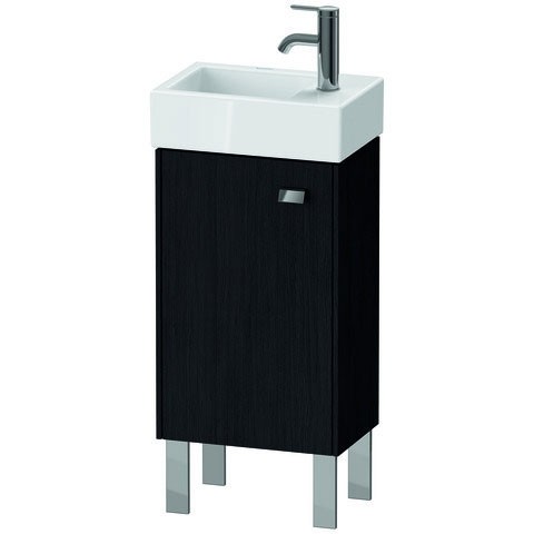 Duravit Brioso Waschtischunterbau bodenstehend Eiche Schwarz Matt 364x239x570 mm - BR4429L1016