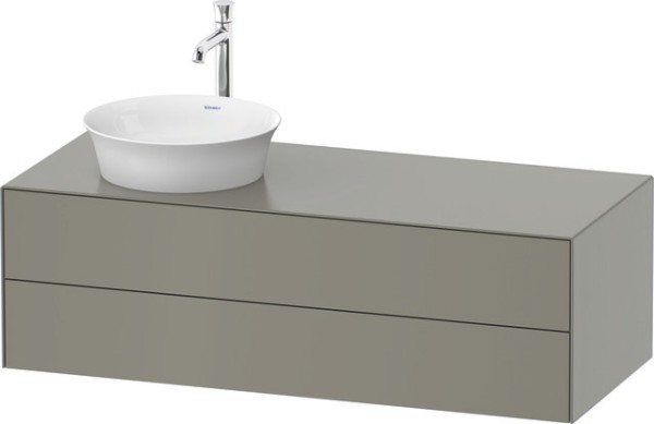 Duravit White Tulip Konsolenwaschtischunterbau wandhängend Stein Grau Seidenmatt 1300x550x408 mm - W