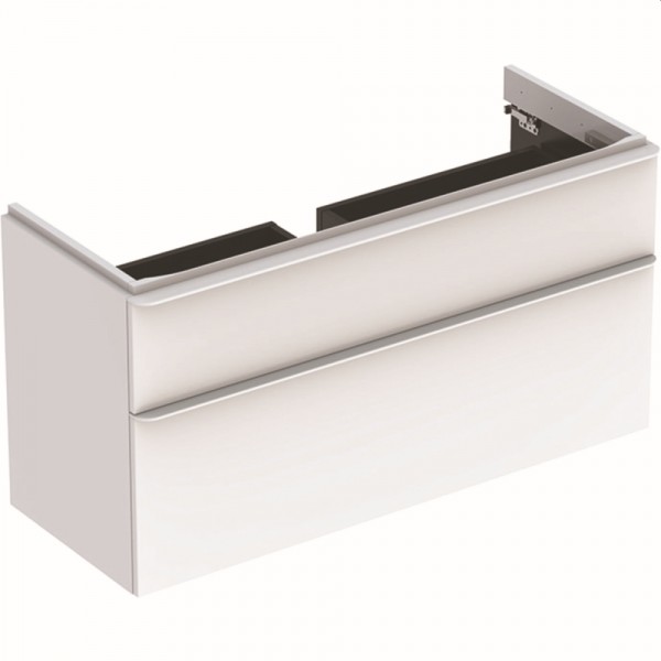 Geberit Smyle Square Unterschrank für Waschtisch, m. 2 Schubl. 118,4x61,7x47cm, weiß, 500355001