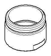 Dornbracht Luftsprudlerhülse Ersatzteile 092301022 D. 18,5 x 13 mm Platin gebürstet