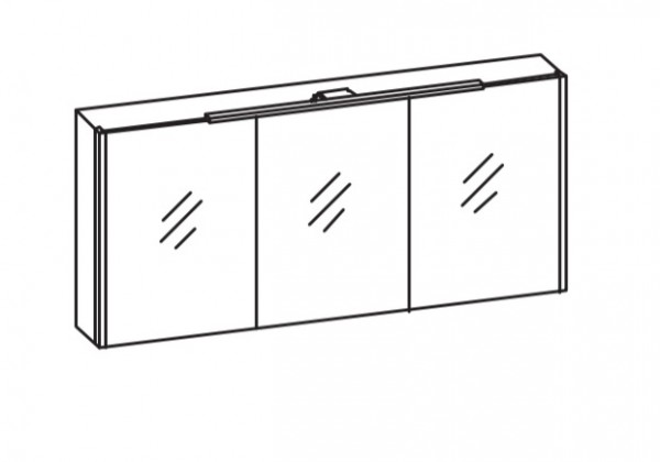 Artiqua LED-Spiegelschrank mit Farbtemperaturwechsel, Graphit Struktur quer, 074-SDT-1-15-4