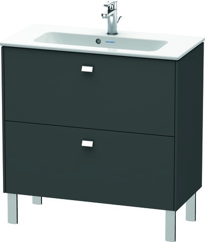 Duravit Brioso Waschtischunterbau bodenstehend Graphit Matt 820x389x683 mm - BR440701049