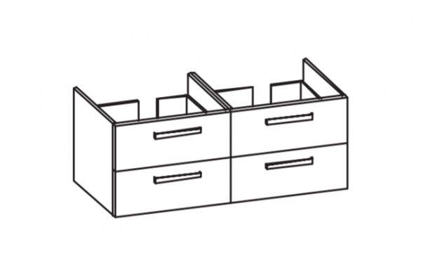 Artiqua 412 Waschtischunterschrank für Connect E8136, E8158 Castello Eiche quer NB, 412-WU4L-I53-713