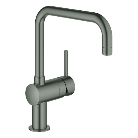 GROHE Einhand-SPT-Batterie Minta 32488 DN15 U-Auslauf hard graphite gebürstet, 32488AL0