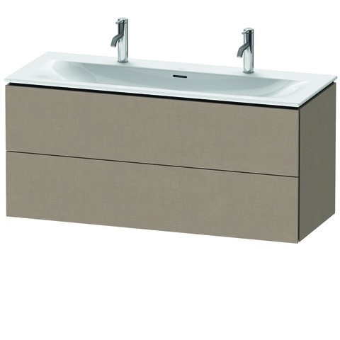 Duravit L-Cube Waschtischunterbau wandhängend Leinen Matt 1220x481x550 mm - LC630907575