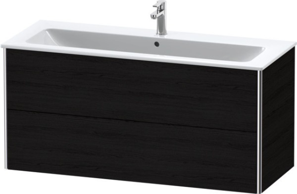 Duravit XSquare Waschtischunterbau wandhängend Eiche Schwarz Matt 1210x478x560 mm - XS417401616