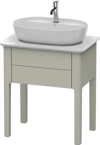 Duravit Luv Konsolenwaschtischunterbau bodenstehend Taupe Seidenmatt 638x450x743 mm - LU956006060