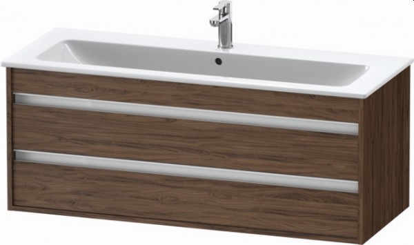 Duravit Ketho Waschtischunterbau wandhängend Nussbaum dunkel Matt 1200x475x480 mm - KT643102121