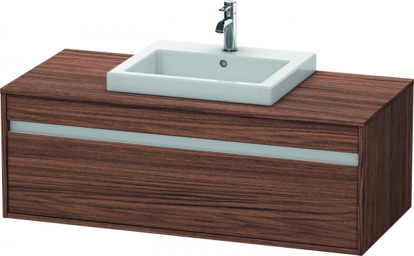 Duravit Ketho Konsolenwaschtischunterbau wandhängend Nussbaum dunkel Matt 1200x550x426 mm - KT679602