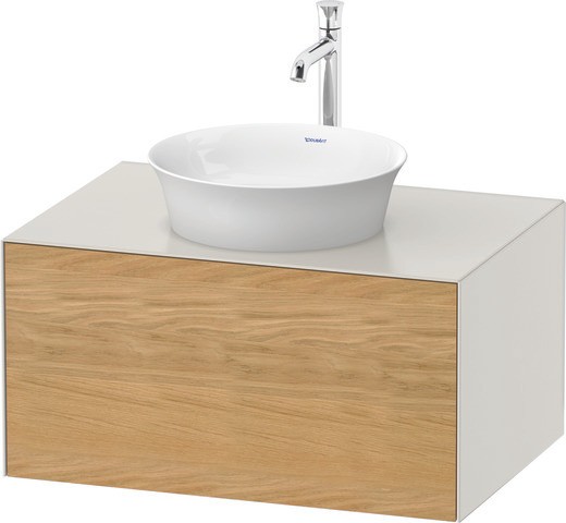 Duravit White Tulip Konsolenwaschtischunterbau wandhängend Natur Eiche & Nordic Weiß Matt & Seidenma