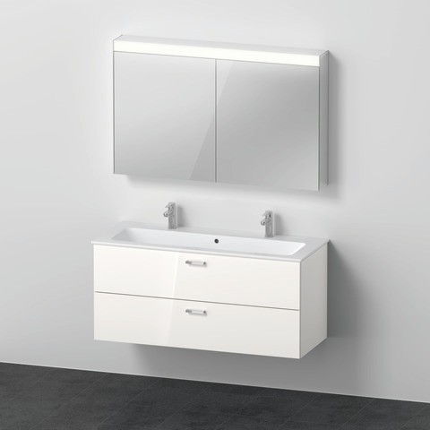 Duravit XBase Möbelwaschtisch mit Waschtischunterbau und Spiegelschrank 1230x490x200 mm - XB00670454