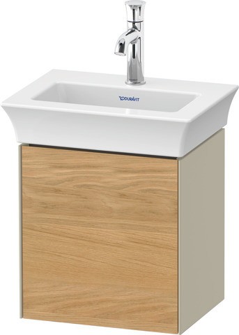 Duravit White Tulip Waschtischunterbau wandhängend Natur Eiche & Taupe Hochglanz & Matt 384x298x410