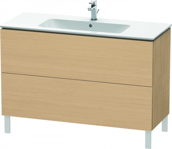 Duravit L-Cube Waschtischunterbau bodenstehend Natur Eiche Matt 1220x481x704 mm - LC662803030