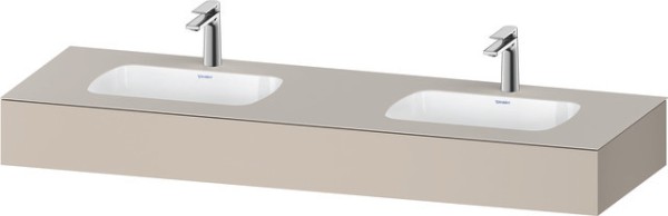 Duravit Qatego Einbauwaschtisch mit Konsole Taupe Matt 1600x550x170 mm - QA4695091910000