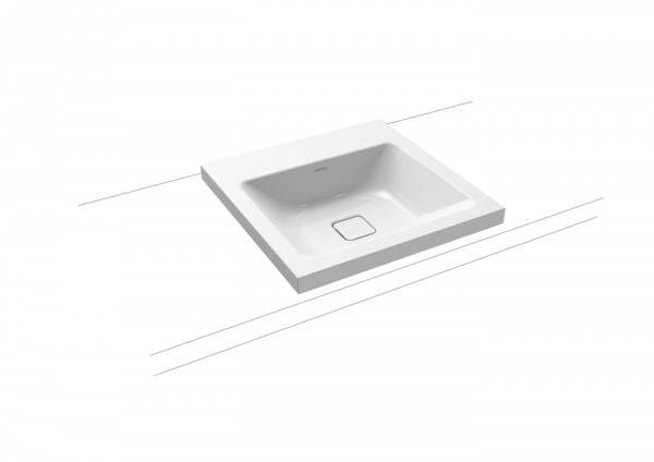 Kaldewei Aufsatzwaschtisch Cono, Modell 3076 ohne Überlauf 500x500, 908306033701