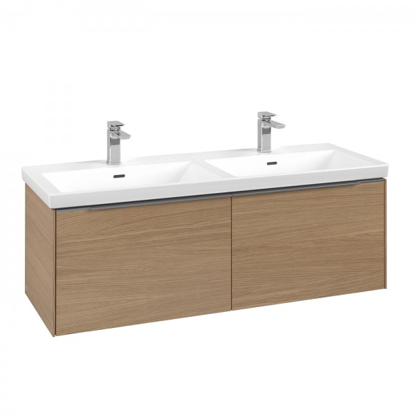 Villeroy & Boch Subway 3.0 Waschbeckenunterschrank, 2 Auszüge, 1272 x 432 x 462 mm, Nordic Oak / Nor