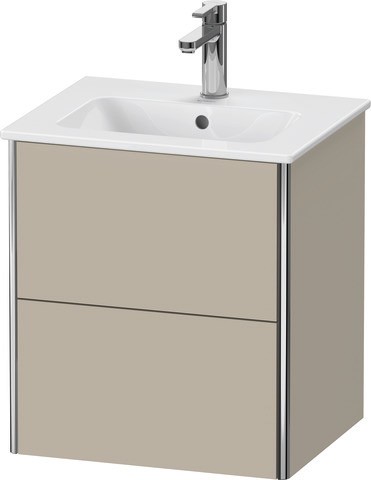 Duravit XSquare Waschtischunterbau wandhängend Taupe Seidenmatt 510x418x560 mm - XS430606060