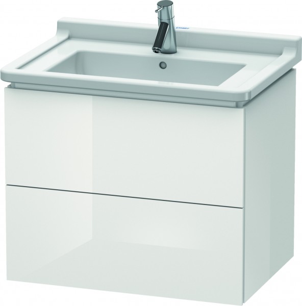 Duravit L-Cube Waschtischunterbau wandhängend Weiß Hochglanz 670x469x558 mm - LC626408585