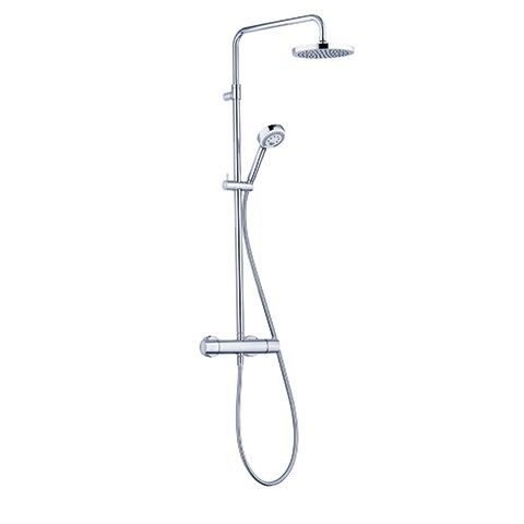 Kludi LOGO Thermostat Dual Shower System, Kopfbrause 200mm chrom, 6809205-00