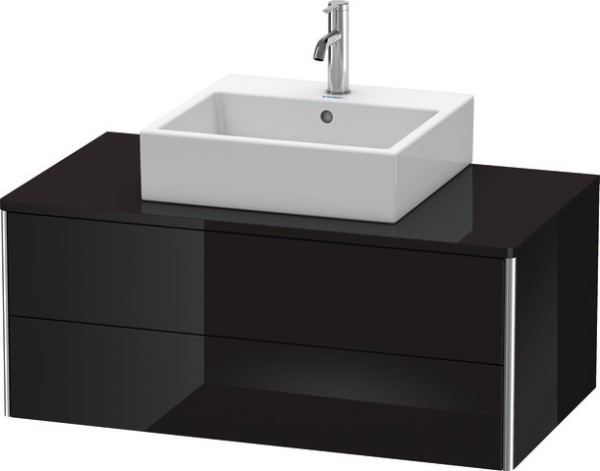 Duravit XSquare Konsolenwaschtischunterbau wandhängend Schwarz Hochglanz 1000x548x400 mm - XS4911040