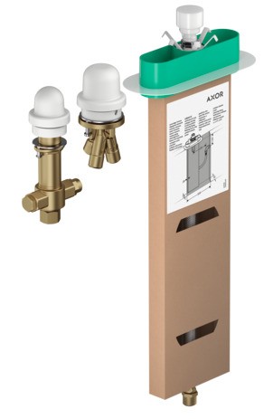 Hansgrohe 3-Loch Wannenarmatur Grundkörper Axor für Wannenrandmontage sBox, 15487180