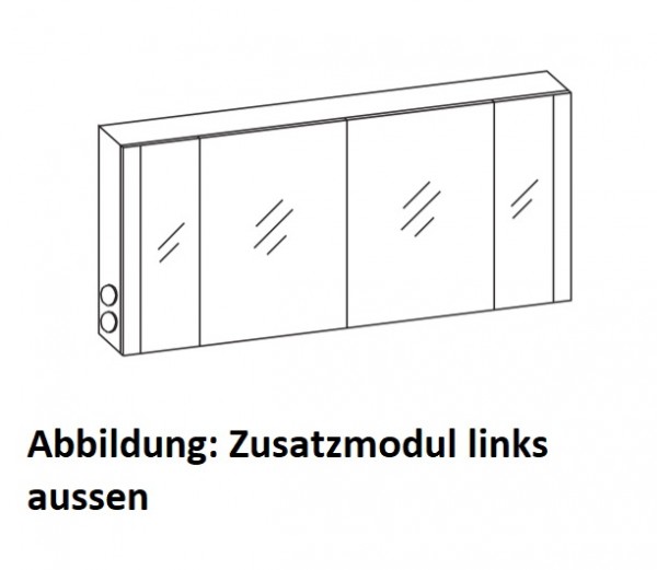 Artiqua LED-Spiegelschrank, Anthrazit Glanz, 071-SET-5-15-ZU-51