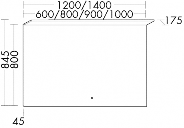 Burgbad Leuchtspiegel Sys30 PG2 Echo 845x1200x175 Sys30 PG2 Echo, SFBD120470