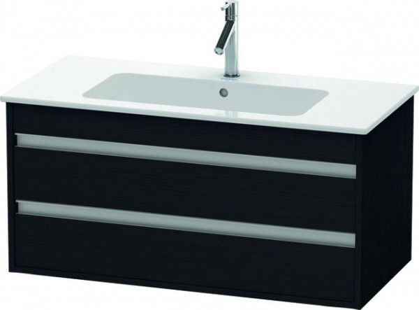 Duravit Ketho Waschtischunterbau wandhängend Eiche Schwarz Matt 1000x475x480 mm - KT643001616