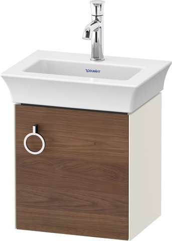 Duravit White Tulip Waschtischunterbau wandhängend Amerikanischer Nussbaum & Nordic Weiß Hochglanz &