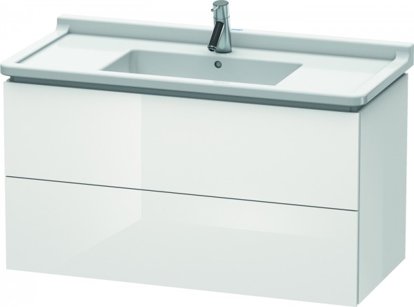 Duravit L-Cube Waschtischunterbau wandhängend Weiß Hochglanz 1020x469x558 mm - LC626602222