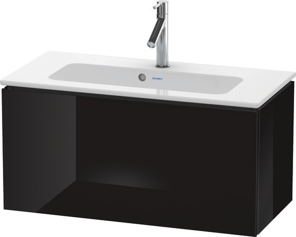 Duravit L-Cube Waschtischunterbau wandhängend Schwarz Hochglanz 820x391x400 mm - LC6157040400E00