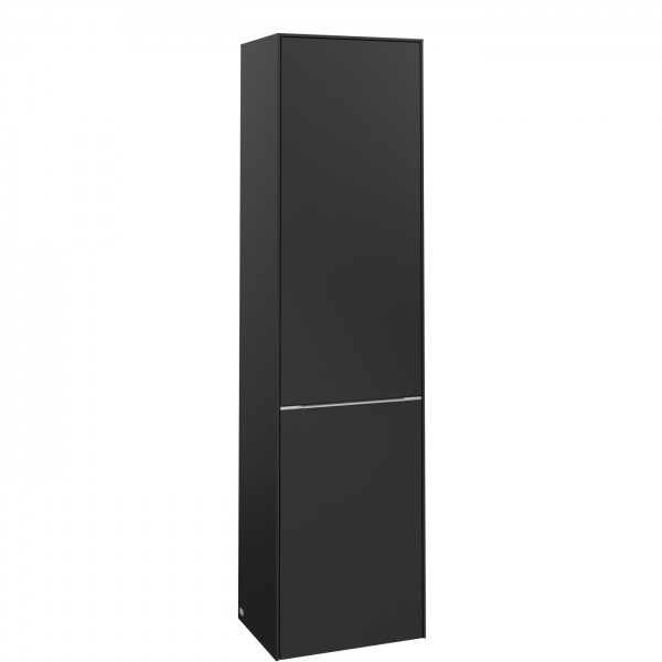 Villeroy & Boch Subway 3.0 Hochschrank, 1 Tür, 1 Wäscheklappe, 450 x 1710 x 346,5 mm, Volcano Black