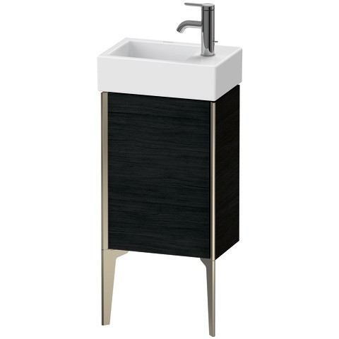 Duravit XViu Waschtischunterbau bodenstehend Eiche Schwarz Matt 364x234x493 mm - XV4530RB116