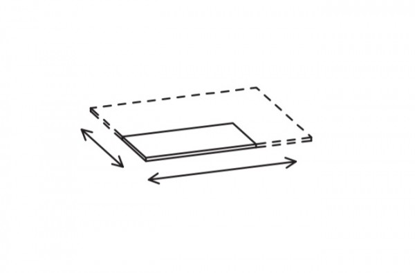 Artiqua 113 Variable Abdeckplatte Schichtstoff ohne Bohrung, Eiche Ribbeck NB, 113-APDV-18-__-1443