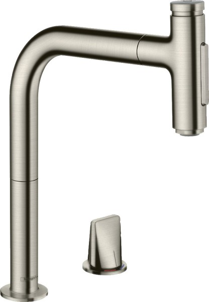 Hansgrohe 2-L.Spültischmischer 200 Select 2jet sBox Ausziehbr.M7120-H200 edelstahl-opt., 73818800