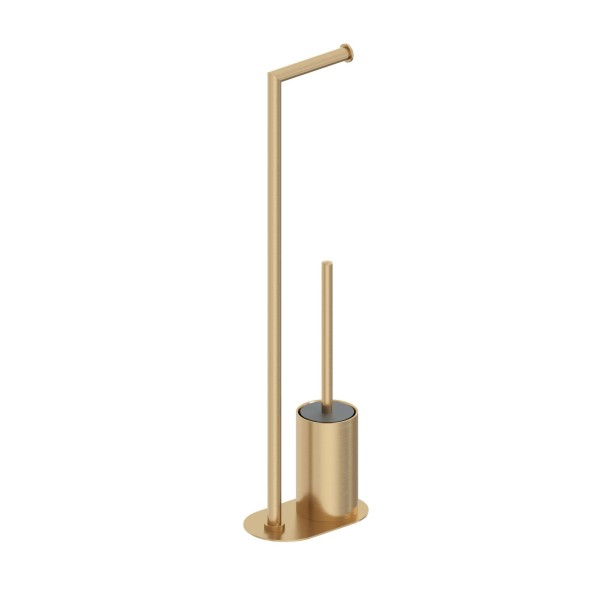 Cosmic Architect s+ Stand-WC-Bürstengarnitur mit Rollenhalter, Pvd Gold gebürstet, WJC235A009704