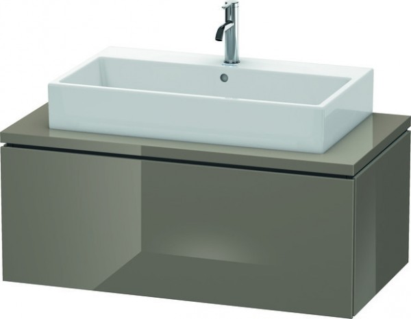 Duravit L-Cube Konsolenwaschtischunterbau wandhängend Flanell Grau Hochglanz 1020x547x400 mm - LC581