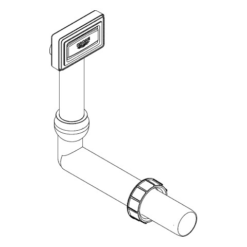 Grohe Abdeckelement 42590_1 für Überlaufgarnitur Einbauspülen edelstahl, 42590SD1