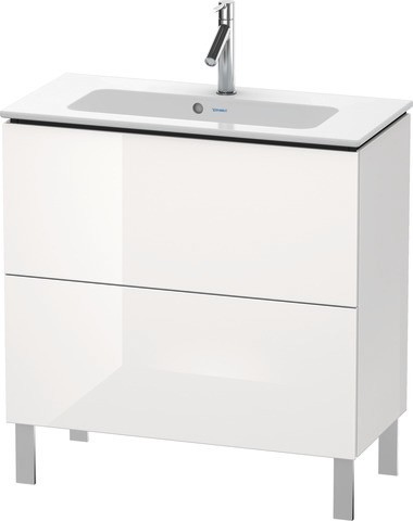 Duravit L-Cube Waschtischunterbau bodenstehend Weiß Supermatt 820x391x704 mm - LC667408484