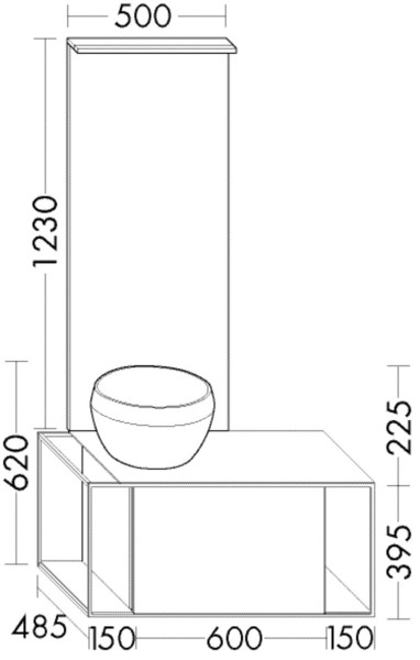 Burgbad Set Junit Eiche Dek. Flanelle/Weiß Brilliant/Velve, SFLG090LF3151C0039