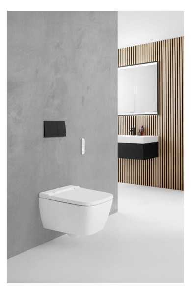 Geberit AquaClean Sela Square Wand-Dusch-WC Komplettanlage, mit WC-Sitz weiß-alpin, 146250011