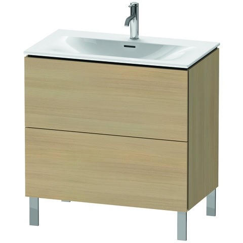 Duravit L-Cube Waschtischunterbau bodenstehend Mediterrane Eiche Matt 820x481x704 mm - LC659707171